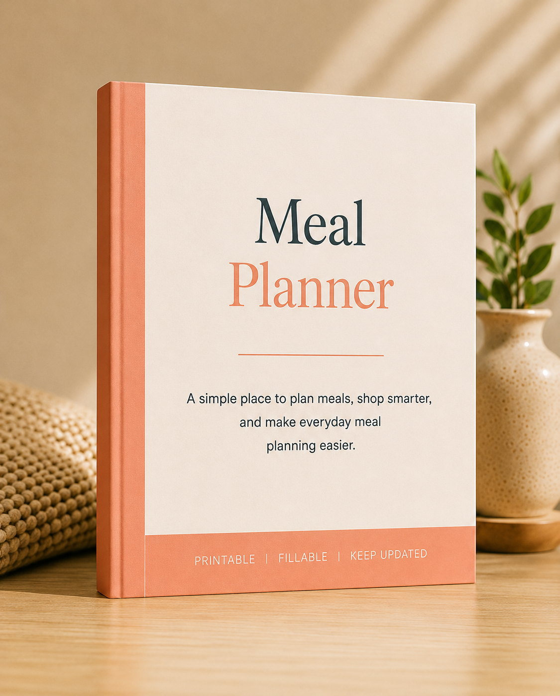 Meal Planner — printable weekly meal planning template for organizing dinners, grocery lists, and favorite recipes