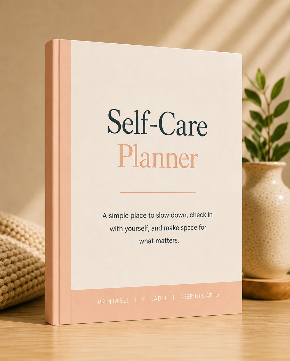 Self-Care Planner — printable digital wellness planner for building daily self-care habits and routines
